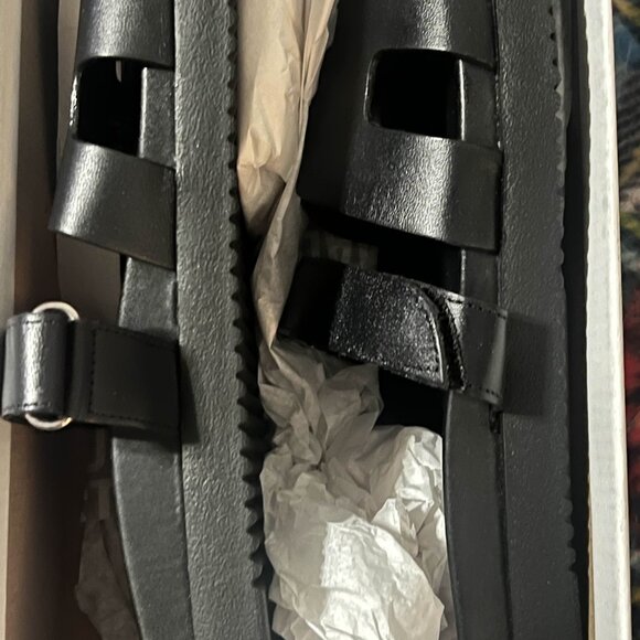 Steve Madden • Mayven Leather Flatform Slides • Women’s 8.5 • Black • NIB - Picture 11 of 12